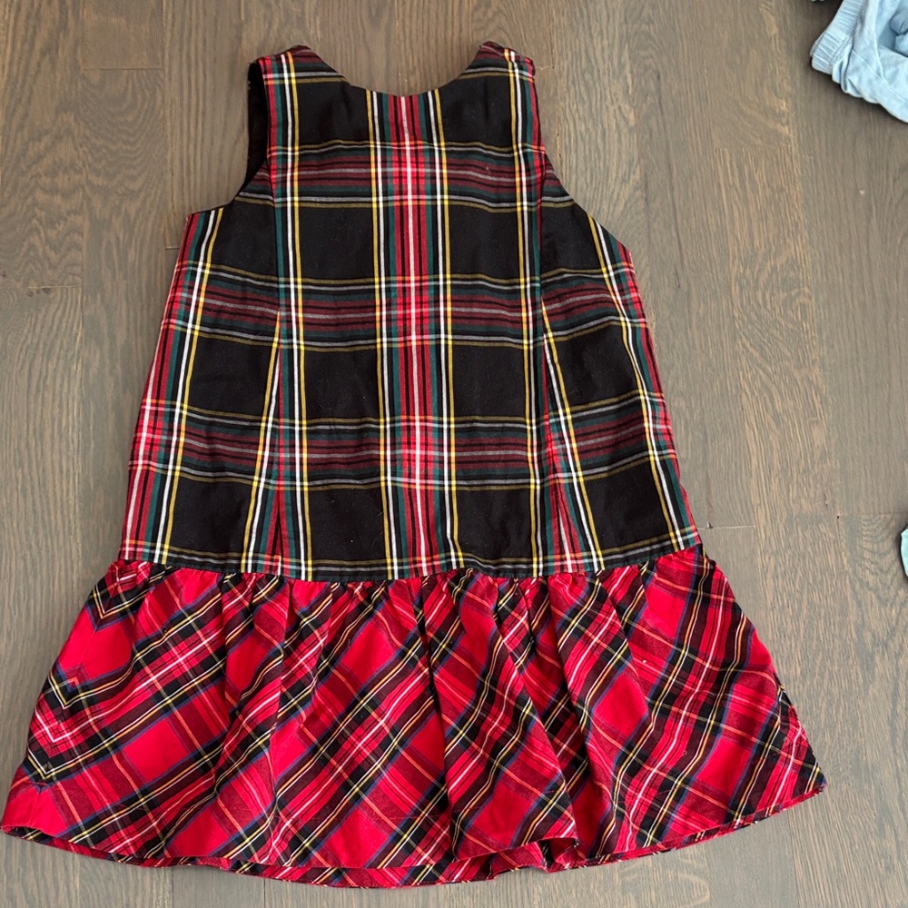Crew cuts dress plaid size5 EUC